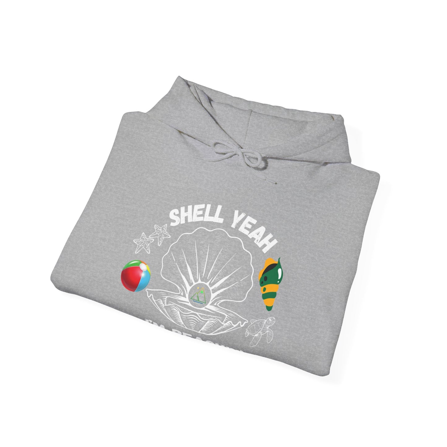 Shell Yeah I'm Beachin' | White Text | Sports Grey
