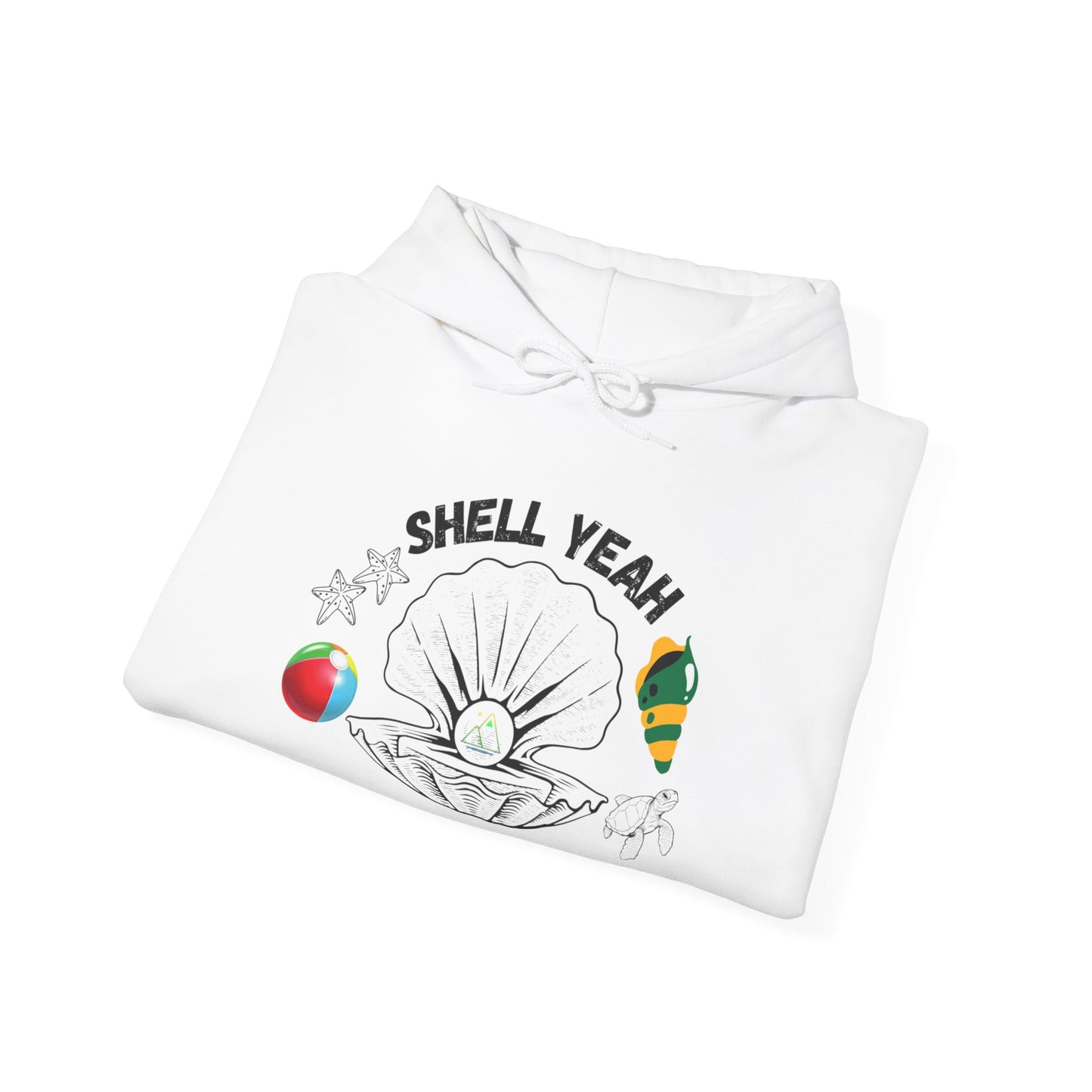 Shell Yeah I'm Beachin' | Black Text | White