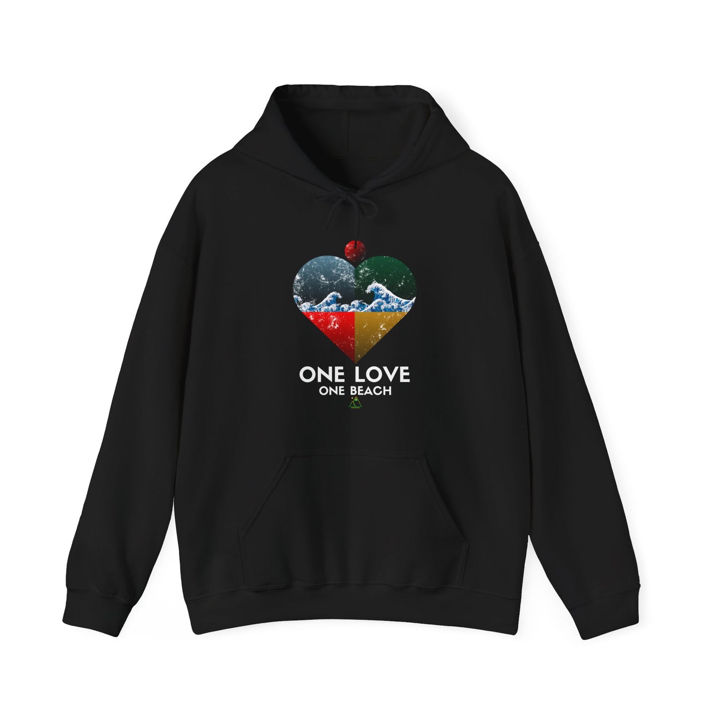 One Love One Beach | White Text | Black