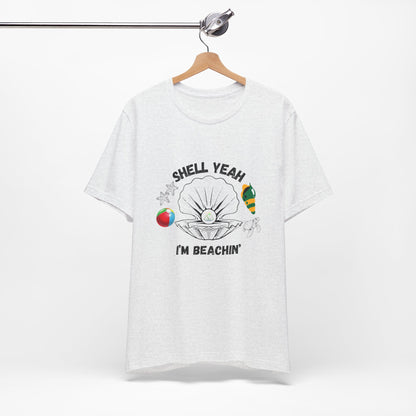 Shell Yeah I'm Beachin' | Black Text | Ash