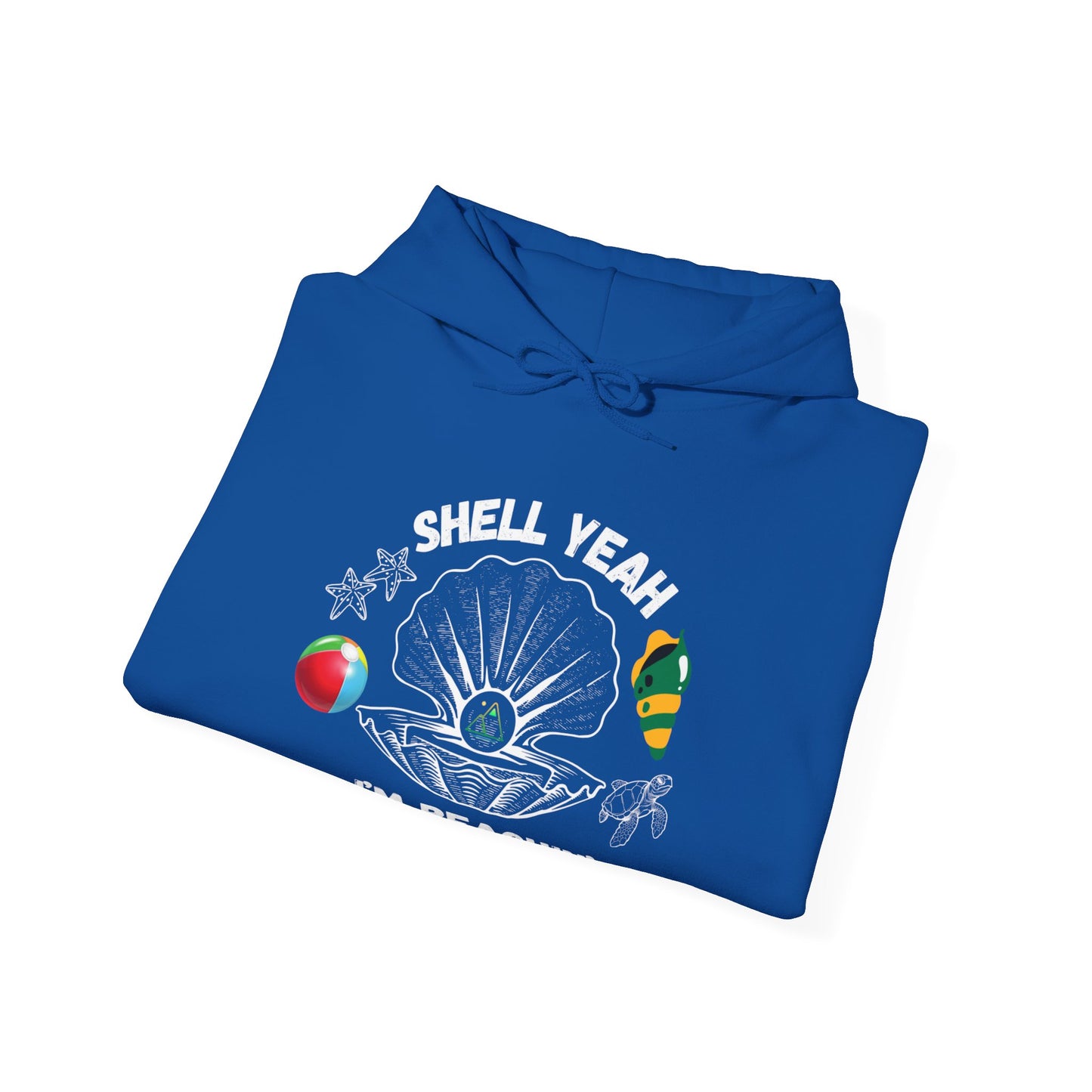 Shell Yeah I'm Beachin' | White Text | Royal Blue