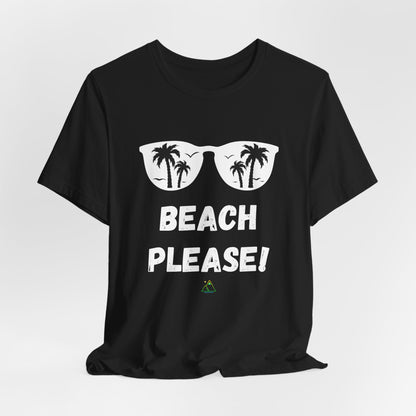 Beach Please | White Text | Black