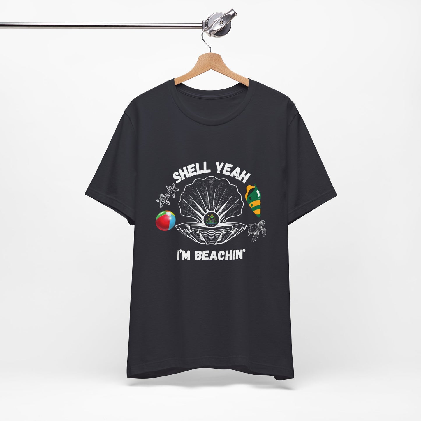 Shell Yeah I'm Beachin' | White Text | Dark Grey